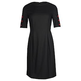 Love Moschino-Love Moschino Heart Mini Dress in Black Cotton-Black