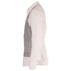 Neil Barrett-Neil Barret Button Up Shirt in White Cotton-White