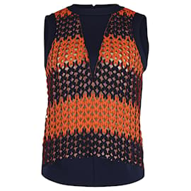 Balenciaga-Balenciaga Loop Weave Sleeveless Top in Multicolor Polyester-Multiple colors
