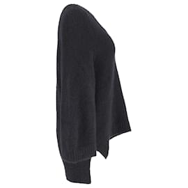 Adam Lippes-Maglione maglione con scollo a V profondo in maglia grossa di Adam Lippes in cashmere nero-Nero
