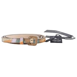 Burberry-Burberry Hand Painted Wallace Grainy Belt in Brown Leather-Other