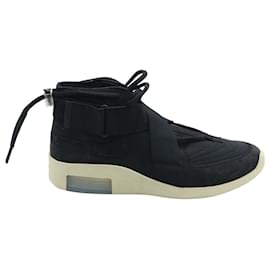 Autre Marque-Nike x Fear of God Raid High Top Sneakers en Black Fossil Suede-Negro