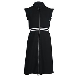 Maje Ruffled Sleeve Mini Dress in Black Polyester Black