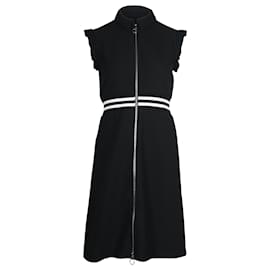 Maje-Maje Ruffled Sleeve Mini Dress in Black Polyester-Black