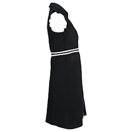 Maje-Maje Minikleid mit Rüschenärmeln aus schwarzem Polyester-Schwarz