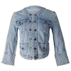 Balmain Denim Jacket in Light Blue Cotton Blue Light blue