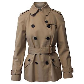 Gabardina corta moderna de Coach en algodón beige Beige