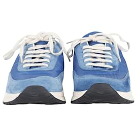 Autre Marque-Common Projects Track Classic Ripstop Sneakers in Blue Leather & Suede-Blue