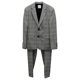 Sandro-Sandro Paris Suit with Houndstooth Check Design in Grey Polyester-Grey