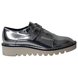 Stella Mc Cartney Mocassini Stella McCartney Odette Buckle in ecopelle argento Argento Metallico
