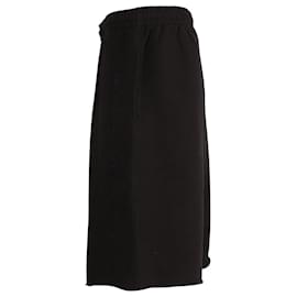 Balenciaga-Balenciaga Long Shorts in Black Cotton Fleece-Black
