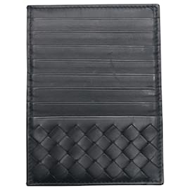 Bottega Veneta-Bottega Veneta Intrecciato Cardholder Long Wallet in Black Leather-Black