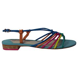 Sandália de tiras arco-íris Sophia Webster em couro multicolorido Outro Impressão em python