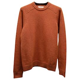 Autre Marque-Mr P Melange Sweater In Orange Shetland Wool-Orange