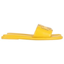 Ciabatte T Sport foderate Tory Burch in nappa gialla Giallo