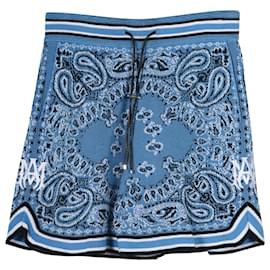 Amiri-Amiri Short bandana pour homme en coton imprimé bleu clair-Bleu,Bleu clair