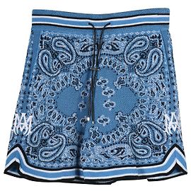 Pantalón corto de hombre Amiri en algodón con estampado azul claro Azul Azul claro