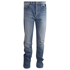 Saint Laurent-Saint Laurent Slim Fit Jeans in Light Blue Cotton-Blue,Light blue