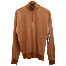 Loro Piana Roadster Pullover aus orangefarbenem Kaschmir Orange