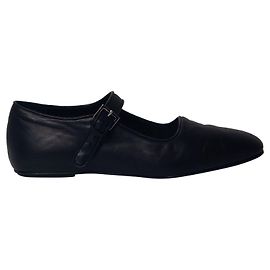 Ballerine The Row Ava in pelle nera Nero