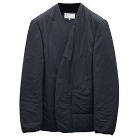 Maison Martin Margiela Maison Margiela Collarless Blazer Jacket in Black Polyamide Black