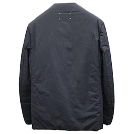 Maison Martin Margiela-Maison Margiela Collarless Blazer Jacket in Black Polyamide-Black
