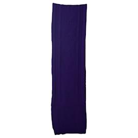 Louis Vuitton-Louis Vuitton Knit Scarf in Purple Wool-Purple