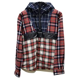 Dsquared2 Kapuzenpullover mit Karomuster aus roter Baumwolle Rot