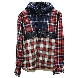 Dsquared2 Sudadera con capucha y estampado de cuadros en algodón rojo Roja