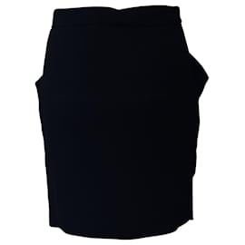 Joseph- Joseph Skirt with Belted Ribbon in Black Rayon-Black