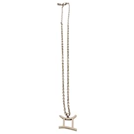 Balenciaga-Balenciaga Zodiac Sign Gemini Necklace in Silver Metal-Silvery,Metallic
