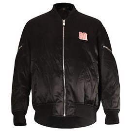 MCM Logo Bomber Jacket in Black Nylon Black