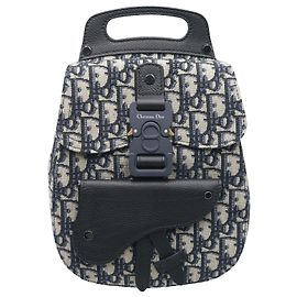 Dior Oblique Mini Gallop Sling Bag in Black Print Jacquard Canvas Other