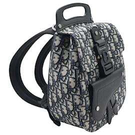 Dior-Dior Oblique Mini Gallop Sling Bag em lona Jacquard com estampa preta-Outro