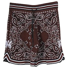 Amiri-Amiri Men's Bandana Shorts in Brown Print Cotton-Other