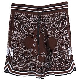 Shorts Bandana Masculino Amiri em Algodão Estampado Marrom Outro