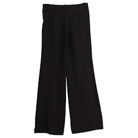 Balenciaga-Balenciaga Wide-Legged Trousers in Black Silk -Black