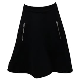 Alexander Mcqueen-MCQ by Alexander McQueen Skater Skirt in Black Polyester-Black