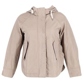 Brunello Cucinelli Regenjacke mit Kapuze aus beigem Polyester Beige