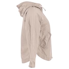 Brunello Cucinelli-Brunello Cucinelli Hooded Rain Jacket in Beige Polyester-Beige