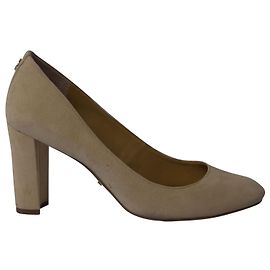 Ralph Lauren Escarpins Maddie en Daim Crème Blanc Écru