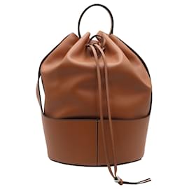 Loewe-Loewe Balloon Bucket Bag in Brown Tan Leather -Brown,Beige