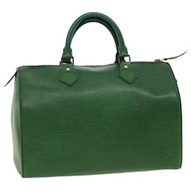 Louis Vuitton-Louis Vuitton Epi Speedy 30 Hand Bag Green M43004 LV Auth 31913-Green