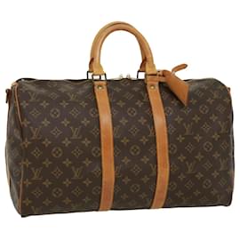 Louis Vuitton-Louis Vuitton Monogram Keepall Bandouliere 45 Boston Bag M41418 LV Auth ro498-Other