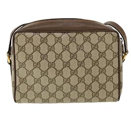 Gucci-GUCCI GG Canvas Web Sherry Line Shoulder Bag Beige Red Green Auth yk5362-Red,Beige,Green