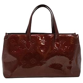 Louis Vuitton-LOUIS VUITTON Monogram Vernis Wilshire PM Tote Bag Rouge Favist M91644 BS2754-Other