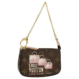 Louis Vuitton-LOUIS VUITTON Mini Pochette Acessórios I RUE SCRIBE. PARIS M60245 Autenticação2817NO-Monograma