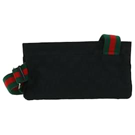 Gucci-GUCCI GG Canvas Shoulder Bag Black Auth ki2481-Black
