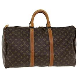 Louis Vuitton-Louis Vuitton Monogram Keepall 50 Boston Bag M41426 LV Auth ar8025b-Other