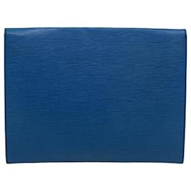 Louis Vuitton-LOUIS VUITTON Epi Jena Pochette Bleu M52715 Auth ar LV8035b-Bleu